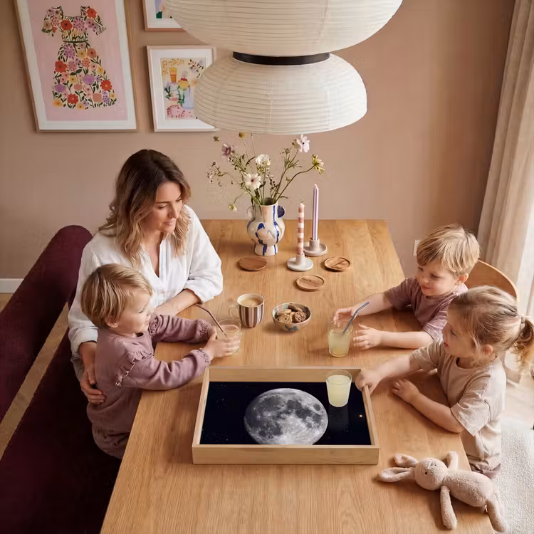 Tablett - Mond – Sterne – Weltraum - Maan - Sterren - Ruimte Dienblad Rechthoek middel