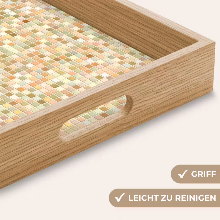 Mozaïek - Patroon - Terracotta Dienblad Rechthoek middel 911 -USP_HandgreepDE