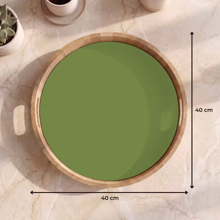 Moss - Green - Groen Dienblad Rond middel 914 -USP_Formaat