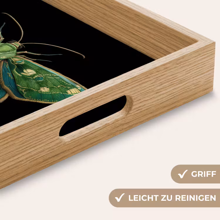 Mot - Levendig - Groen Dienblad Rechthoek middel -USP_HandgreepDE