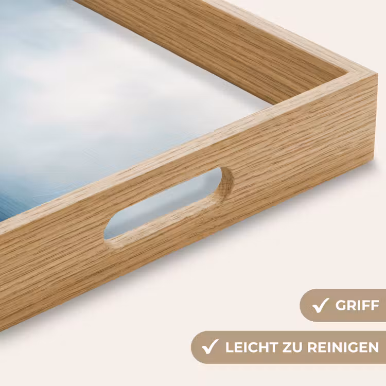 Meeuw - Wit - Zee - Mistig Dienblad Rechthoek middel -USP_HandgreepDE