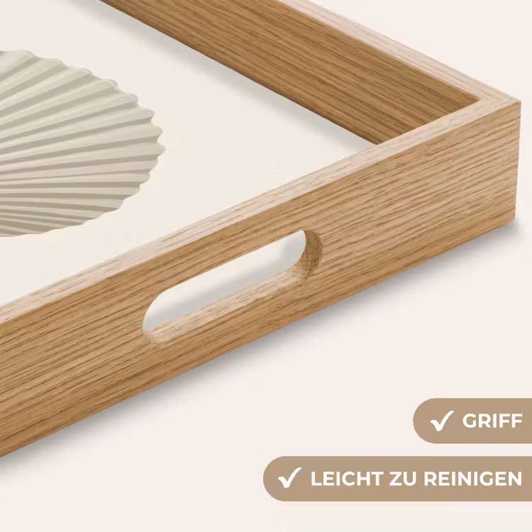 Schelp - Minimalistisch - Wit Dienblad Rechthoek middel -USP_HandgreepDE