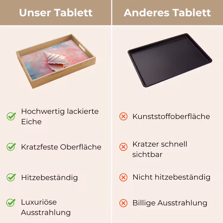 Schelp - Pastel - Pink Dienblad Rechthoek middel -USP_VergelijkingDE