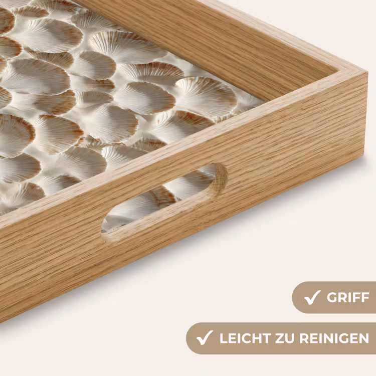Schelpen - Waaiervorm - Wit Dienblad Rechthoek middel 911 -USP_HandgreepDE