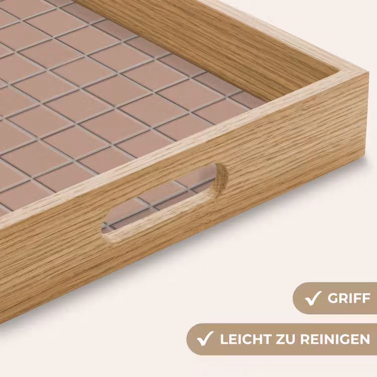Patroon - Tegel - Oudroze Dienblad Rechthoek middel 911 -USP_HandgreepDE