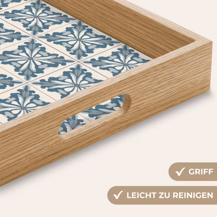 Dessin - Tegel - Blauw Dienblad Rechthoek middel 911 -USP_HandgreepDE
