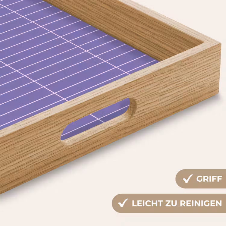 Patroon - Tegel - Lila Dienblad Rechthoek middel 911 -USP_HandgreepDE