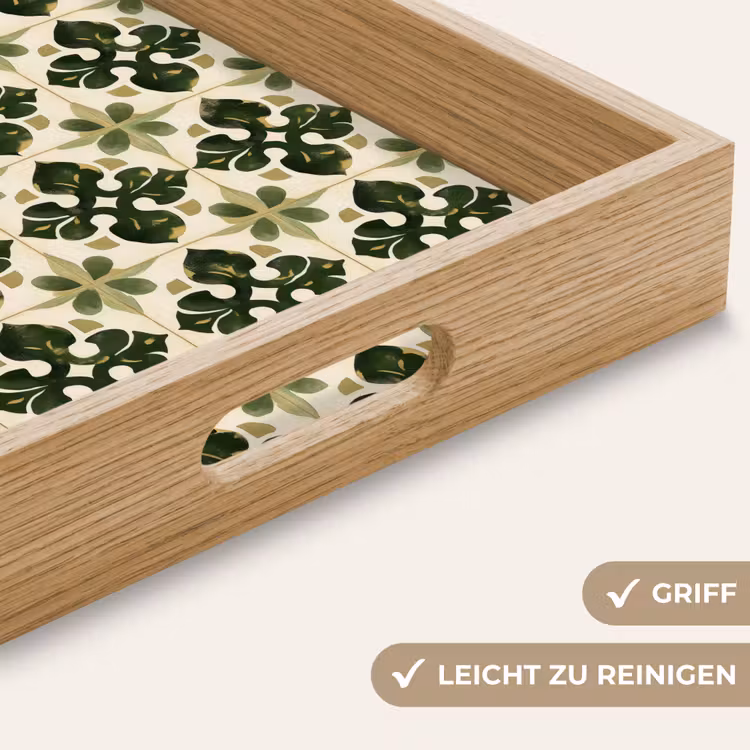 Patroon - Tegel - Groen Dienblad Rechthoek middel 911 -USP_HandgreepDE