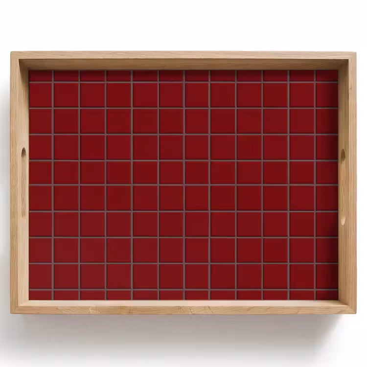 Patroon - Tegels - Burgundy Dienblad Rechthoek middel 911 -z3d_shopping