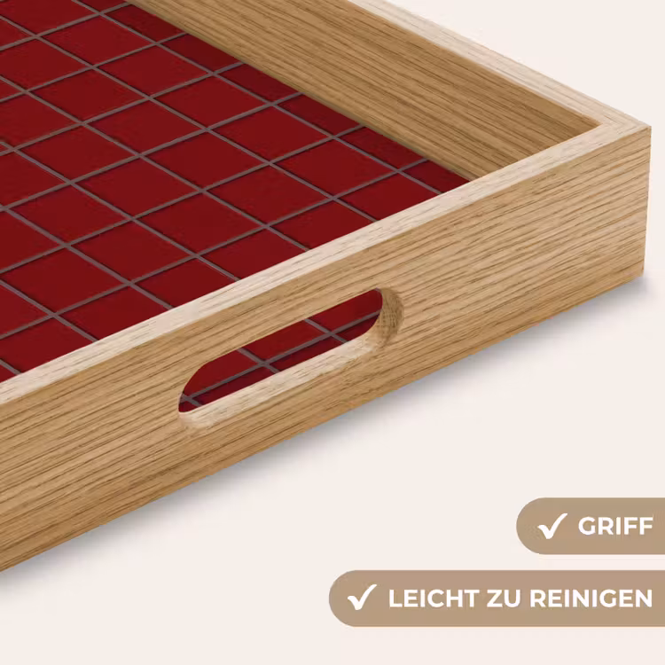 Patroon - Tegels - Burgundy Dienblad Rechthoek middel 911 -USP_HandgreepDE