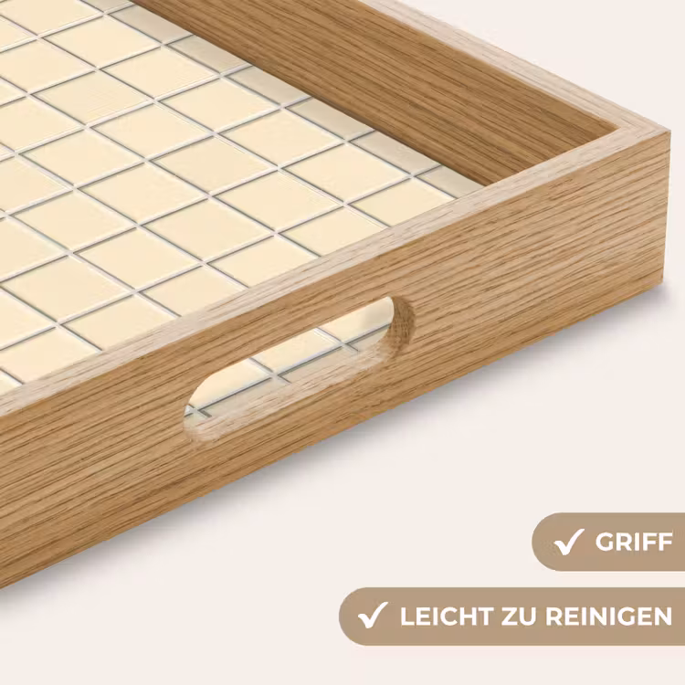Patroon - Tegels - Gebroken - Wit Dienblad Rechthoek middel 911 -USP_HandgreepDE