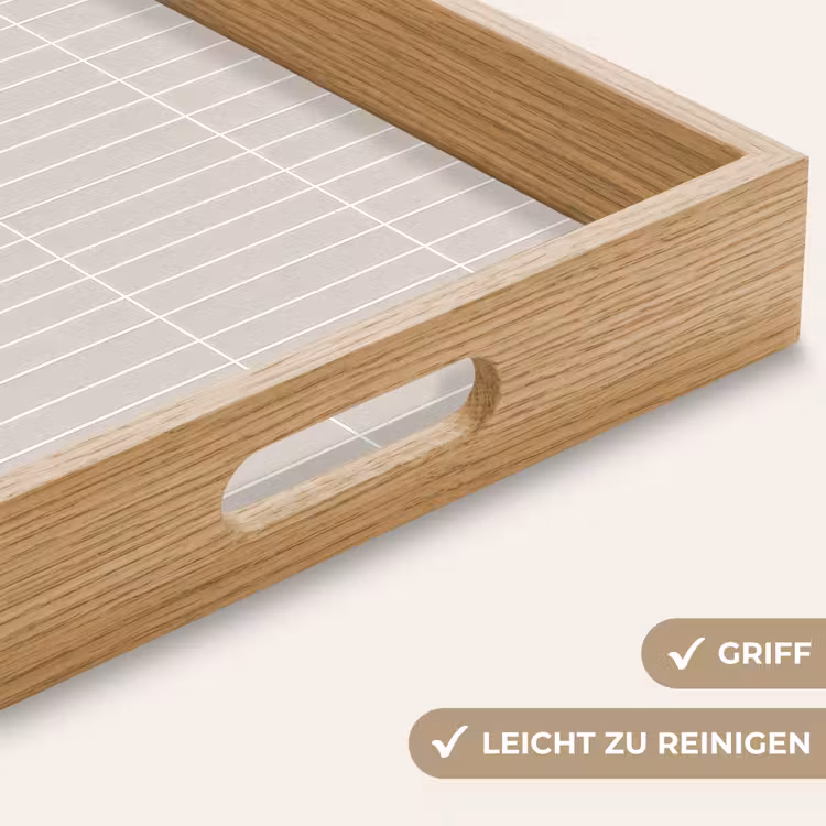 Patroon - Tegels - Zand Dienblad Rechthoek middel 911 -USP_HandgreepDE