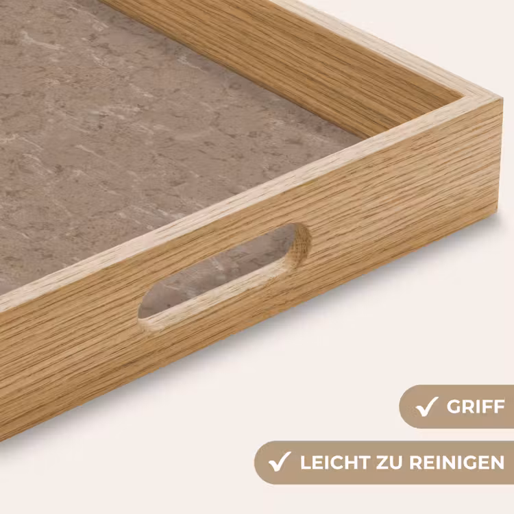 Patroon - Kalksteen - Beige Dienblad Rechthoek middel 911 -USP_HandgreepDE