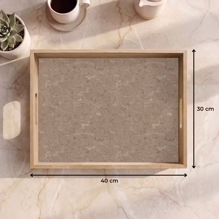 Patroon - Kalksteen - Beige Dienblad Rechthoek middel 911 -USP_Formaat