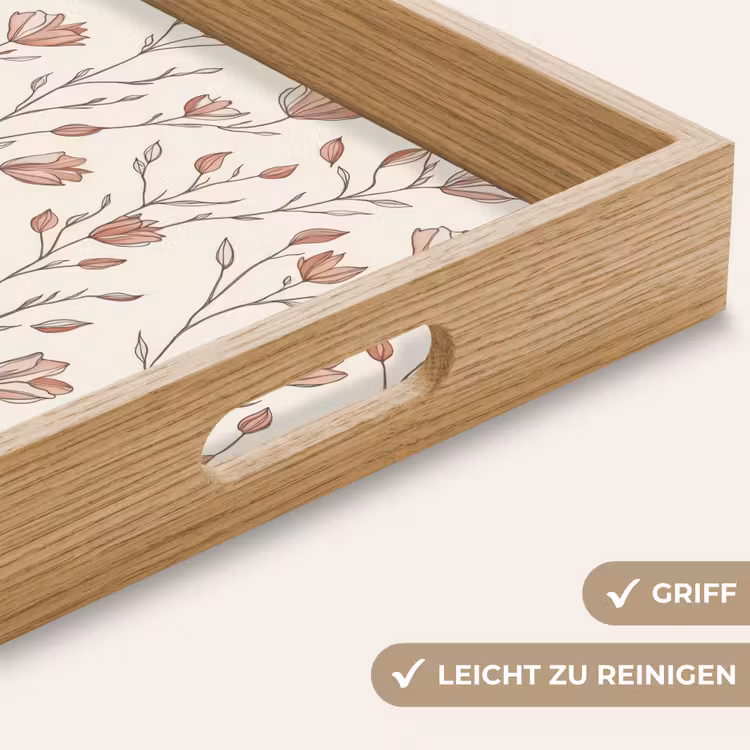 Patroon - Klassiek - Roze Dienblad Rechthoek middel 911 -USP_HandgreepDE