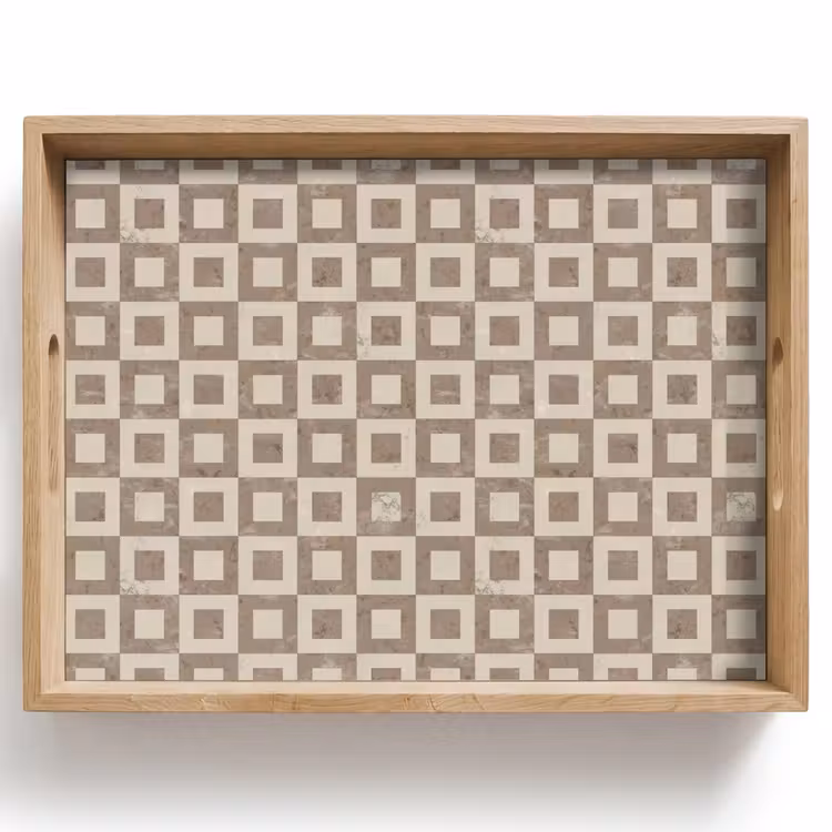 Patroon - Marmer - Beige Dienblad Rechthoek middel 911 -z3d_shopping