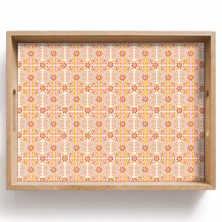 Patroon - Retro - Kleur Dienblad Rechthoek middel 911 -z3d_shopping