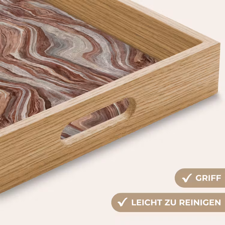 Patroon - Zandsteen - Travertijn Dienblad Rechthoek middel 911 -USP_HandgreepDE