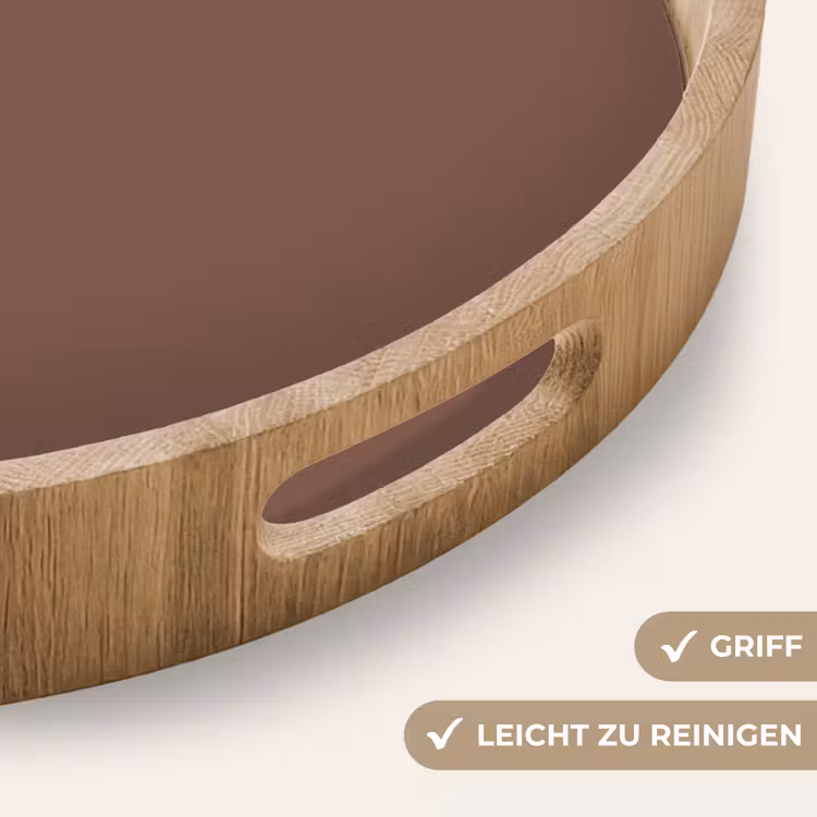 Muted - Chestnut - Bruin Dienblad Rond middel 914 -USP_HandgreepDE