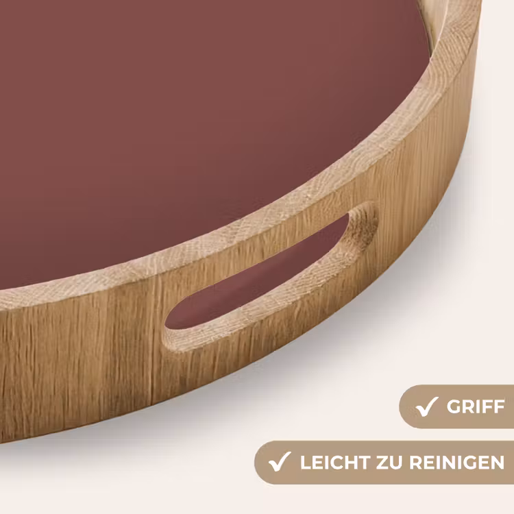 Muted - Raisin - Rood Dienblad Rond middel 914 -USP_HandgreepDE