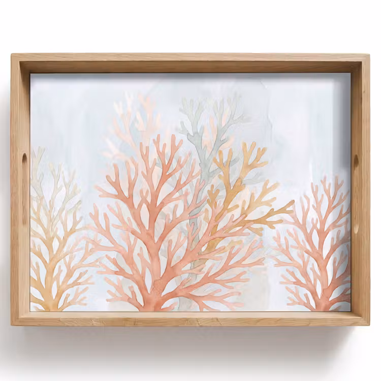Natuur - Abstract - Aquarel - Organisch - Warm Dienblad Rechthoek middel -z3d_shopping
