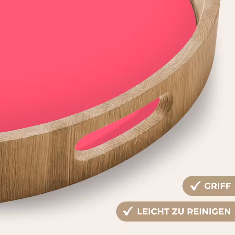 Neon - Flamingo - Roze Dienblad Rond middel 914 -USP_HandgreepDE