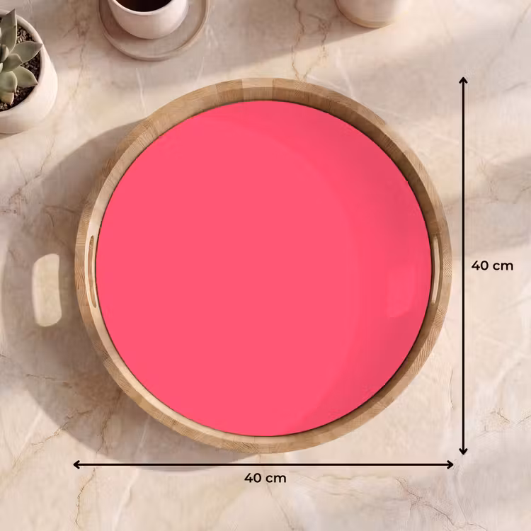 Neon - Flamingo - Roze Dienblad Rond middel 914 -USP_Formaat