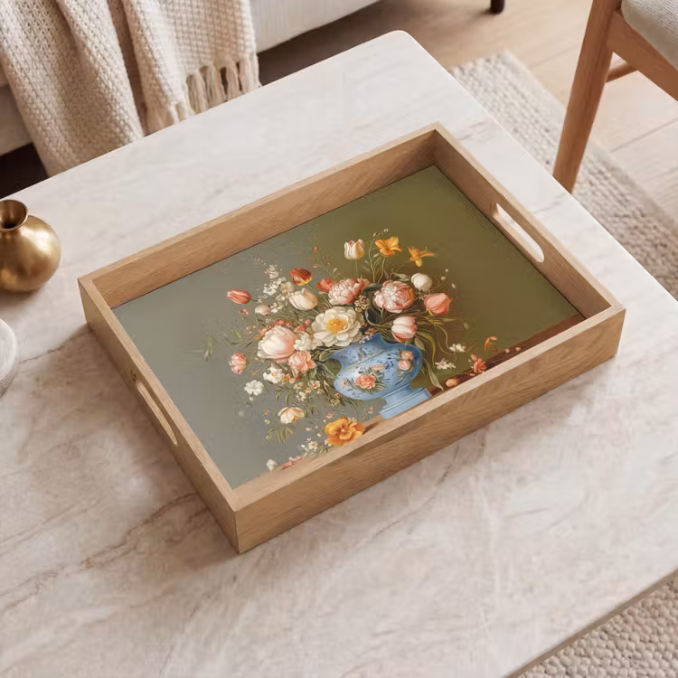 Neutral - Bloemen - Boeket - Vaas Dienblad Rechthoek middel -sfeer1
