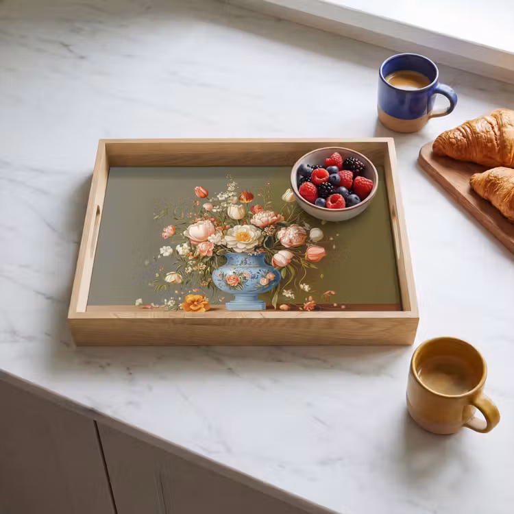 Neutral - Bloemen - Boeket - Vaas Dienblad Rechthoek middel -sfeer2
