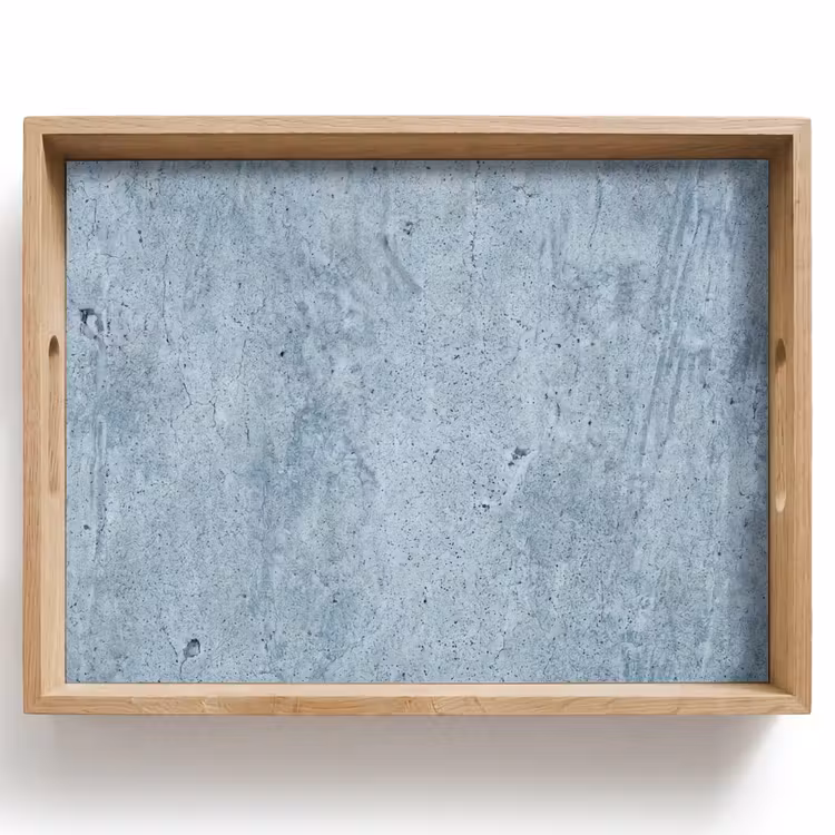 Oppervlak - Ruw - Abstract - Modern - Grijs Dienblad Rechthoek middel -z3d_shopping