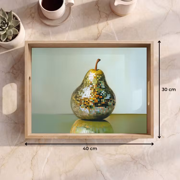 Fruit - Disco - Art - Glitter Dienblad Rechthoek middel -USP_Formaat