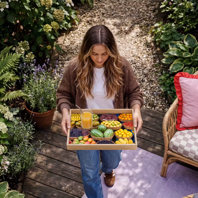 Tablett - Obst – Markt – Bunt - Fruit - Markt - Kleurrijk Dienblad Rechthoek middel