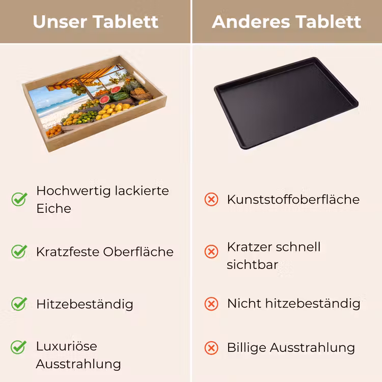 Tablett - Obst – Strand – Tropisch - Fruit - Strand - Tropisch Dienblad Rechthoek middel