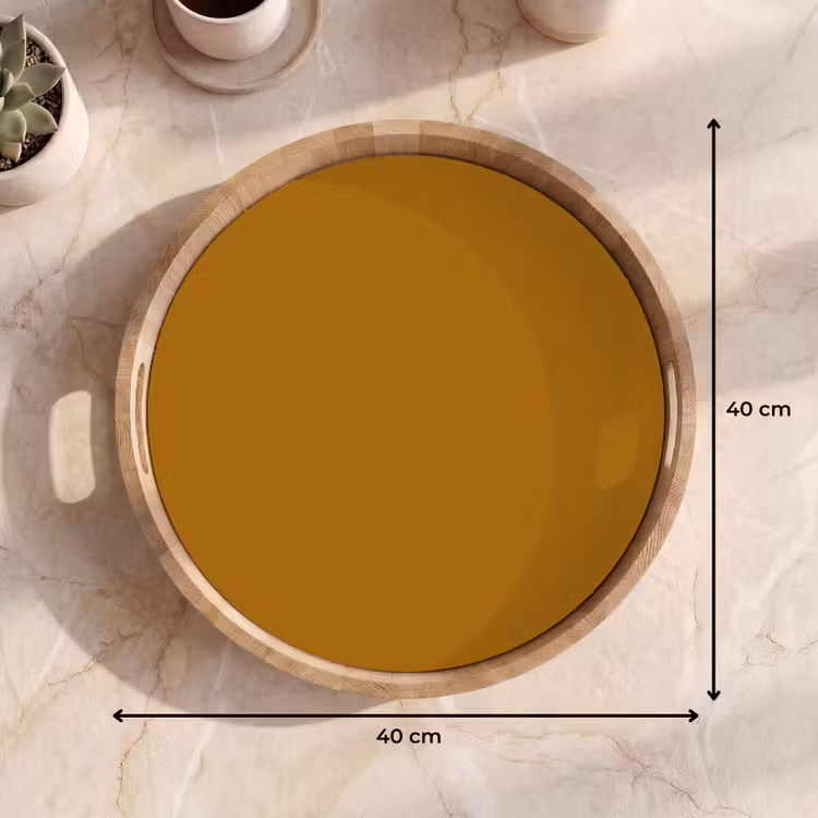 Ocre - Gold - Geel Dienblad Rond middel 914 -USP_Formaat