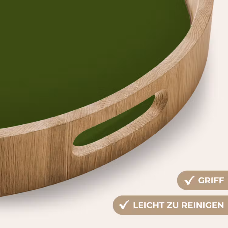 Olive - Drab - Groen Dienblad Rond middel 914 -USP_HandgreepDE
