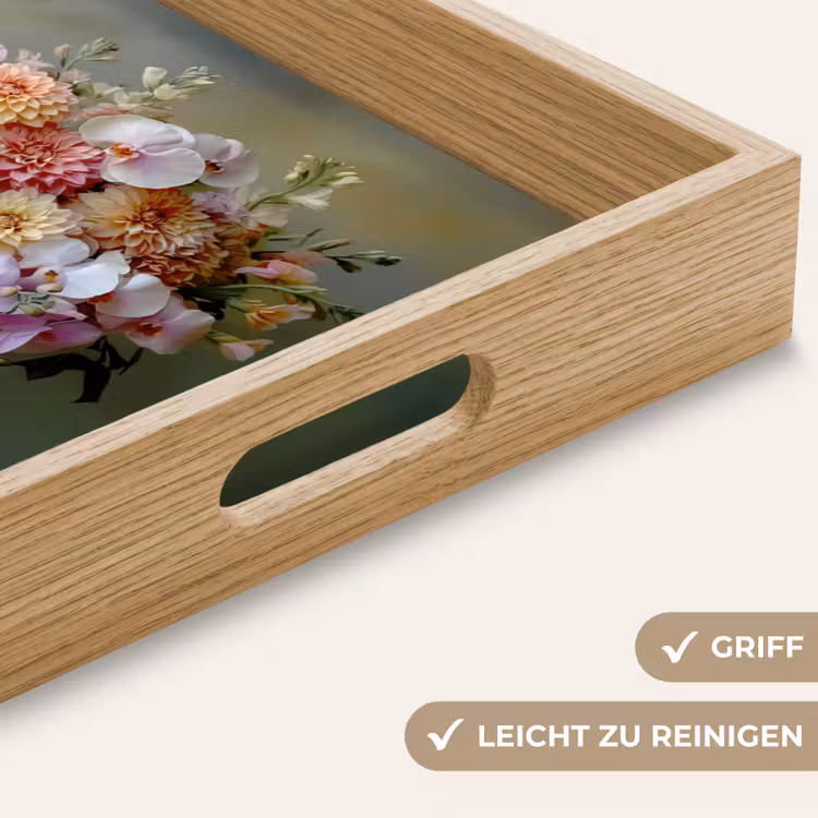 Orchidee - Boeket - Vaas - Bloemen Dienblad Rechthoek middel -USP_HandgreepDE