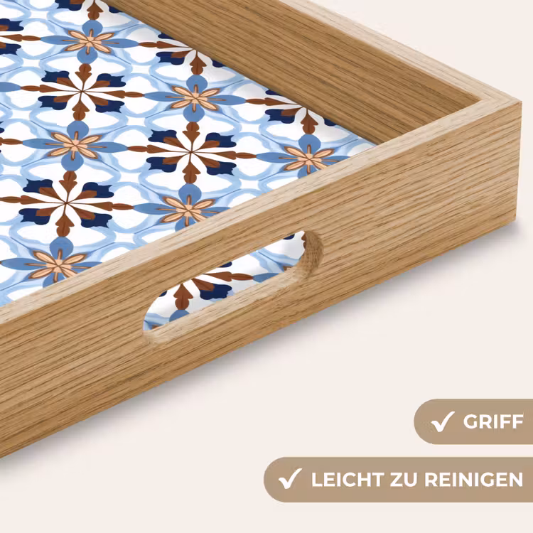 Ornament - Tegel - Kleurrijk Dienblad Rechthoek middel 911 -USP_HandgreepDE