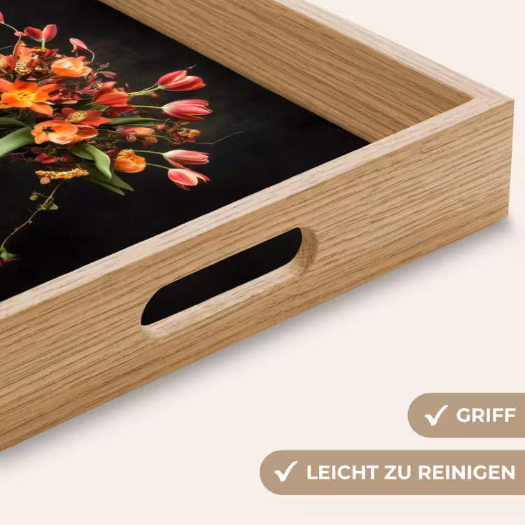 Sierlijk - Boeket - Vaas Dienblad Rechthoek middel -USP_HandgreepDE