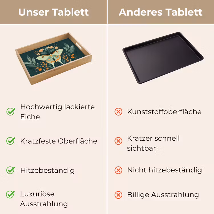 Sierlijk - Vlinder - Groen - Bladeren Dienblad Rechthoek middel -USP_VergelijkingDE