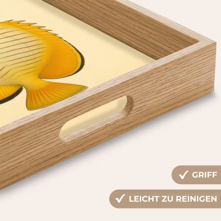 Ovaal - Vis - Geel - Schubben Dienblad Rechthoek middel -USP_HandgreepDE