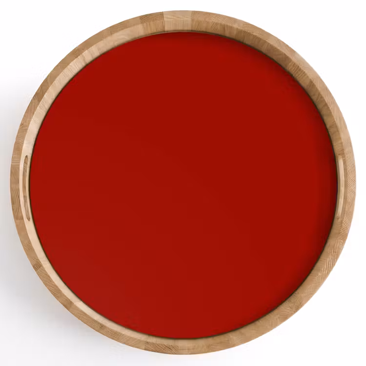 Oxblood - Maroon - Rood Dienblad Rond middel 914 -z3d_shopping