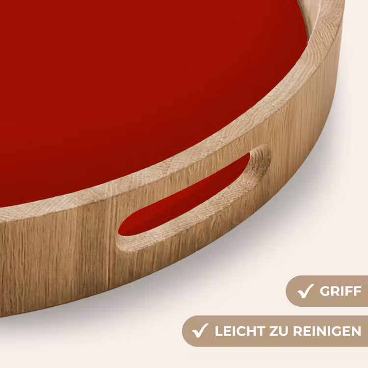 Oxblood - Maroon - Rood Dienblad Rond middel 914 -USP_HandgreepDE