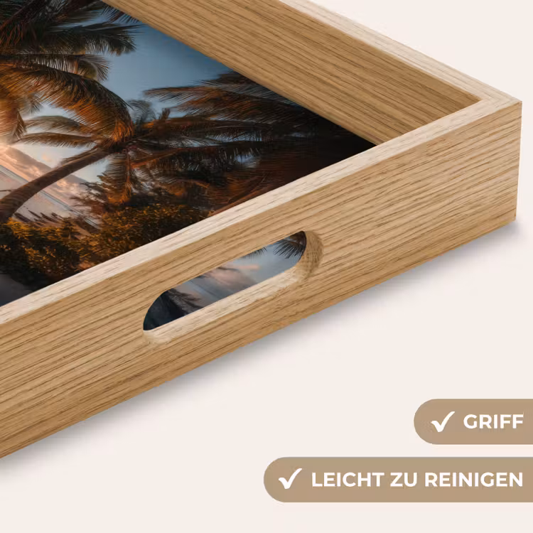 Palmbomen - Hangmat - Strand - Zonsondergang Dienblad Rechthoek middel -USP_HandgreepDE