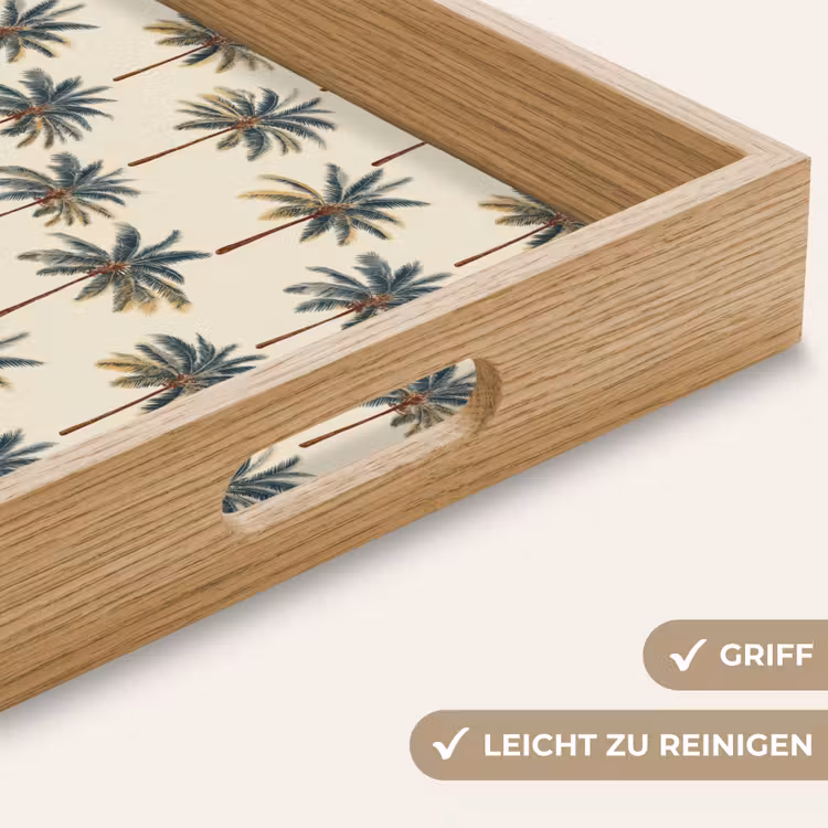 Palmbomen - Tropisch - Groen Dienblad Rechthoek middel 911 -USP_HandgreepDE