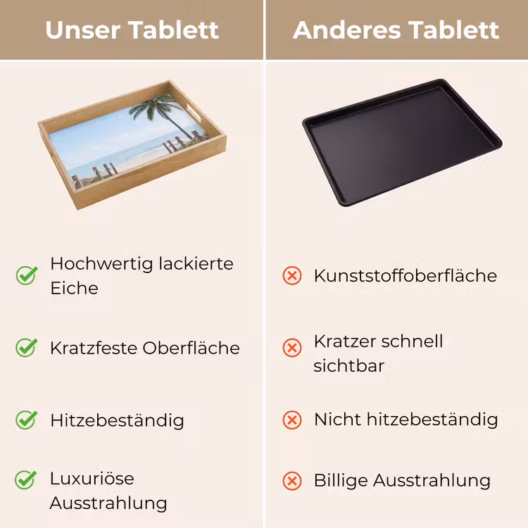 Palmbomen - Pad - Horizon Dienblad Rechthoek middel -USP_VergelijkingDE
