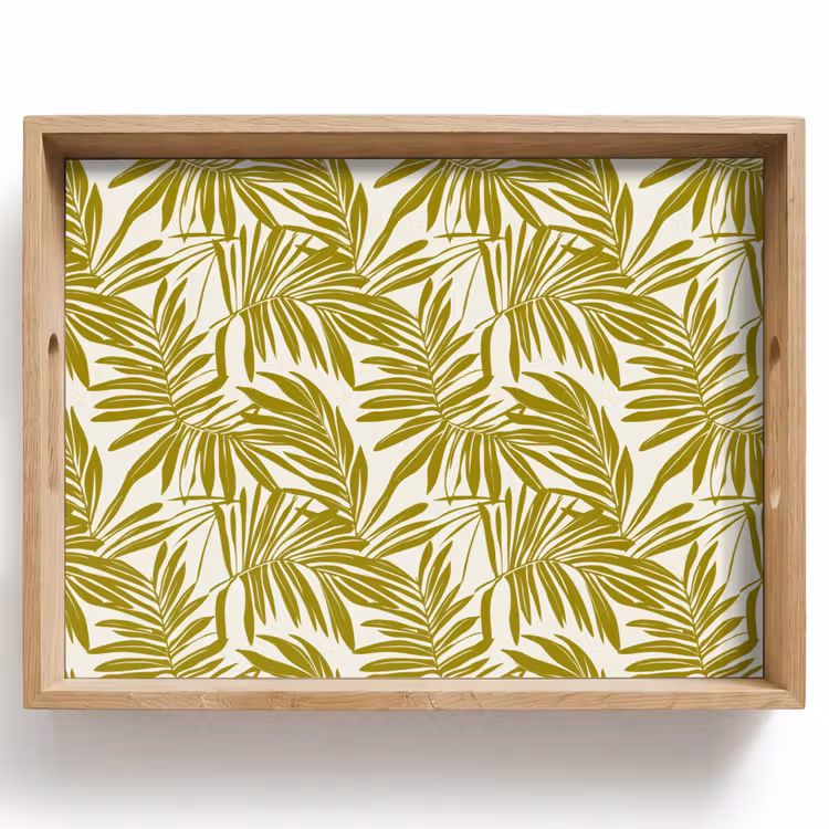 Palmblad - Patroon - Groen Dienblad Rechthoek middel 911 -z3d_shopping