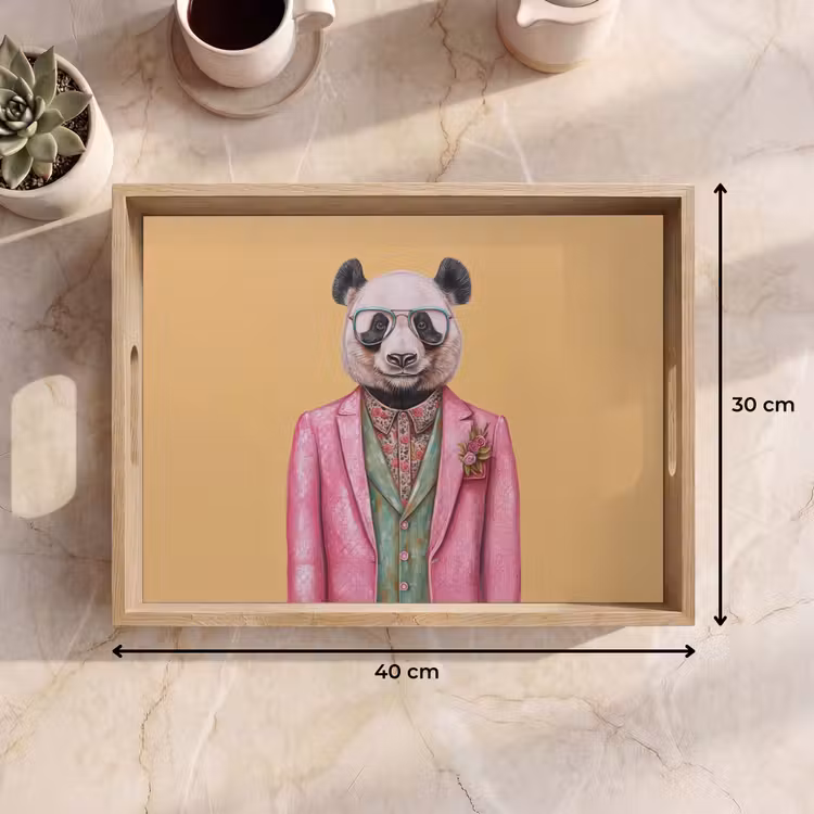 Panda - Pak - Zonnebril - Blauw Dienblad Rechthoek middel -USP_Formaat