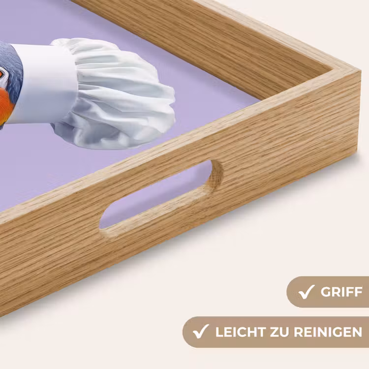 Papegaai - Koksmuts - Paars - Cute Dienblad Rechthoek middel -USP_HandgreepDE