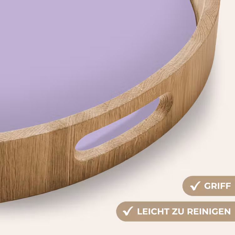 Pastel - Lilac - Paars Dienblad Rond middel 914 -USP_HandgreepDE