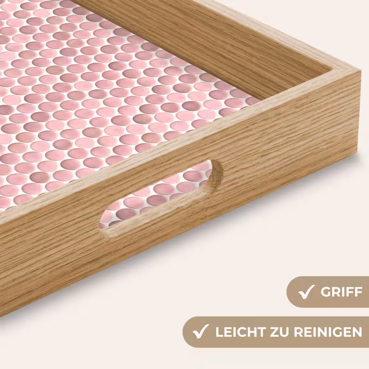 Penny - Mozaïek - Lichtroze Dienblad Rechthoek middel 911 -USP_HandgreepDE